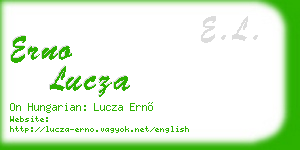 erno lucza business card