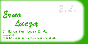 erno lucza business card